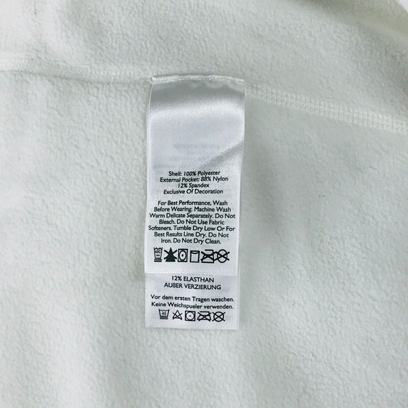 Eddie Bauer Women's XL Jacket White PolarTec Fleece First Ascent 1/4 Zip AB10 - Picture 3 of 4